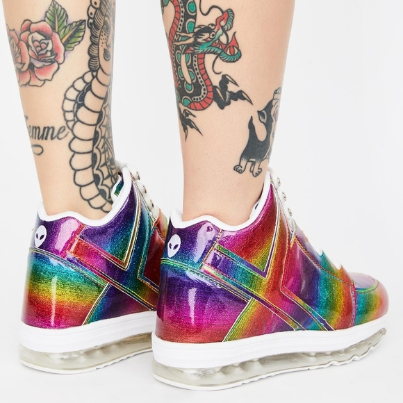 Y.R.U. RAINBOW QOZMO AIIRE LIGHT UP SNEAKERS 7 - Picture 4 of 5